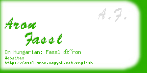 aron fassl business card